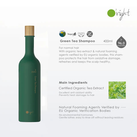 O'RIGHT GREEN TEA SHAMPOO 400ML (FOREST GREEN)